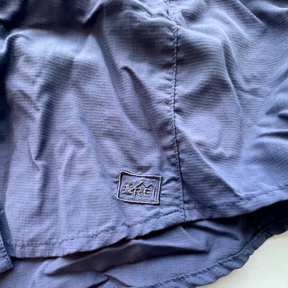 REI Tactel Nylon Blue Vented Short Sleeve Button Front Top Size Medium - Picture 6 of 12